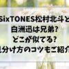 白洲迅と松村北斗は兄弟?どこが似てるか見分け方のコツもご紹介!